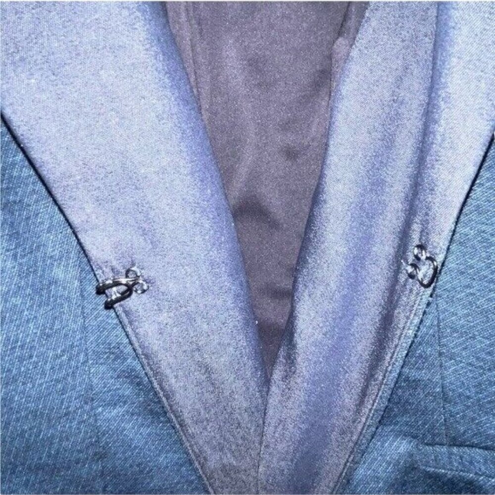 Lane Bryant Women's Jacket Blazer Blue Quilted Panel Size 22 Office Career - Picture 6 of 9